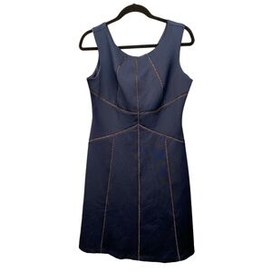 Calvin Klein a line dark blue sleeveless dress